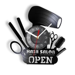Hairdressing Tools Barber Shop Wall Clock Hair Salon Decor Color Changing Contemporary Hairdressing Watch Gift For Hairdressers