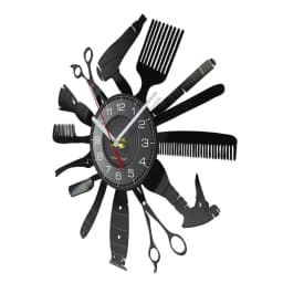 Hairdressing Tools Barber Shop Wall Clock Hair Salon Decor Color Changing Contemporary Hairdressing Watch Gift For Hairdressers