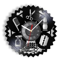 Hairdressing Tools Barber Shop Wall Clock Hair Salon Decor Color Changing Contemporary Hairdressing Watch Gift For Hairdressers