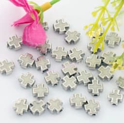 Enamel Square Knights Templar Cross Beads 8MM Jewelry DIY L1556 50pcs 9 Colors Oval Shape Metal Zinc Alloy