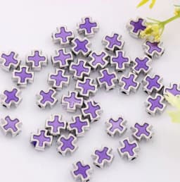 Enamel Square Knights Templar Cross Beads 8MM Jewelry DIY L1556 50pcs 9 Colors Oval Shape Metal Zinc Alloy