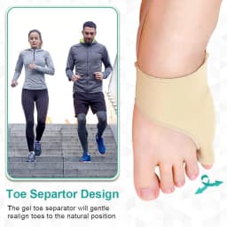 1Pair Tailor Bunion Corrector Pads Splint for Bunion Pinky Toe Relief Toe Straightener, Little Toe Separator With Anti-Slip
