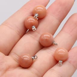 5pcs Natural Stone Agates Crystal Quartzs Damation Jaspers / Amethysts Pendant for Necklace Earring or Jewelry Making Size 10mm