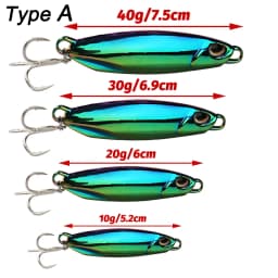 Metal Jig Fishing Lure 10g 20g 30g 40g Shore Casting Swimbait Spoon Spiner Laser LAKE Pesca Ocean Tackle Wobbler Artificial Bait