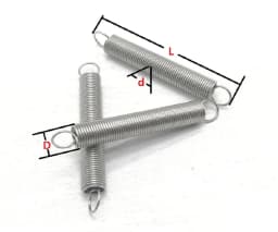 10Pcs Wire Dia 0.2/0.3/0.4/0.5mm 304 Stainless Steel Dual Hook Small Tension Spring Outer Dia 3mm 4mm 5mm 6mm Length 15-60mm
