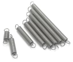 10Pcs Wire Dia 0.2/0.3/0.4/0.5mm 304 Stainless Steel Dual Hook Small Tension Spring Outer Dia 3mm 4mm 5mm 6mm Length 15-60mm