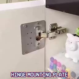 KAK Stainless Steel Cabinet Hinge Repair Plate 1-8 Pack Door Hinge Mounted Plate with Screws Furniture Hardware Accessories
