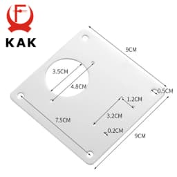 KAK Stainless Steel Cabinet Hinge Repair Plate 1-8 Pack Door Hinge Mounted Plate with Screws Furniture Hardware Accessories