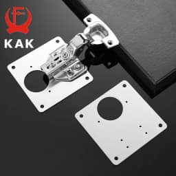 KAK Stainless Steel Cabinet Hinge Repair Plate 1-8 Pack Door Hinge Mounted Plate with Screws Furniture Hardware Accessories