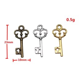 WYSIWYG 20pcs 10x23mm 4 Colors Trendy Key Charms Pendants For Jewelry Making DIY Jewelry Findings Jewelry Accessories