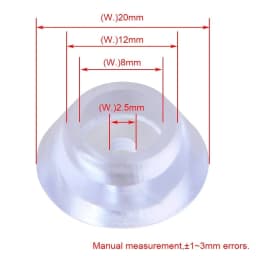 50/100/200/500/1000PCS Transparent Silicone 20x8x12mm Round Soft Anti-slip Foot Pad for Furniture Feet Chair Cup Table Cabinet