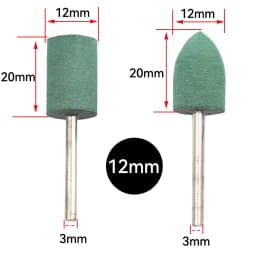 5/10Pcs Rubber Abrasive 3mm Shank Grinding Head for Mold Metal Polishing Dremel Rotary Tools