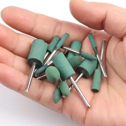 5/10Pcs Rubber Abrasive 3mm Shank Grinding Head for Mold Metal Polishing Dremel Rotary Tools