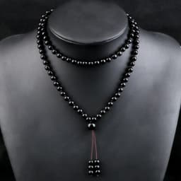 108 Mala Black White Onyx Stone Beads Bracelets & Necklace Men Natural Lava Stone Strech bracelets Women Charm Amazonite Jewelry