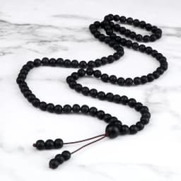 108 Mala Black White Onyx Stone Beads Bracelets & Necklace Men Natural Lava Stone Strech bracelets Women Charm Amazonite Jewelry