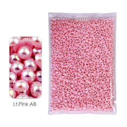 Bulk Wholesale 2-10mm Imitation Pearls Ivory White AB Multi Colors Half Round Flat Back Bead ABS Plastic Glitters DIY Nail Art