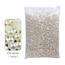 Bulk Wholesale 2-10mm Imitation Pearls Ivory White AB Multi Colors Half Round Flat Back Bead ABS Plastic Glitters DIY Nail Art