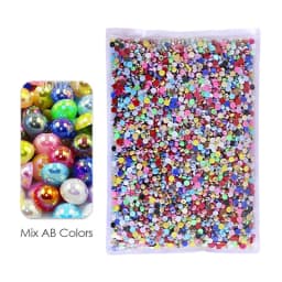 Bulk Wholesale 2-10mm Imitation Pearls Ivory White AB Multi Colors Half Round Flat Back Bead ABS Plastic Glitters DIY Nail Art
