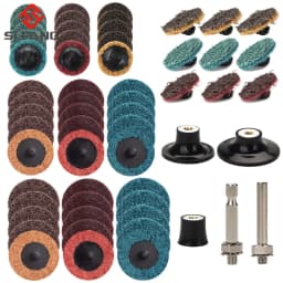 1/2/3 Inch R-type Sanding Discs Roll Lock Surface Sanding Discs Pad Polishing Sandpaper Quick Change Disc for Rotary Tools