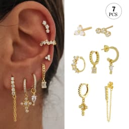 CRMYA Gold Silver Filled Hoop Earring CZ Zircon Heart Higgle Stud Earrings For Women Jewelry Earings Wholesale Aretes De Mujer