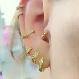CRMYA Gold Silver Filled Hoop Earring CZ Zircon Heart Higgle Stud Earrings For Women Jewelry Earings Wholesale Aretes De Mujer