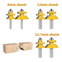 YUSUN 2PCS Stile&Rail Assembles Router Bit Woodworking Milling Cutter For Wood Tools