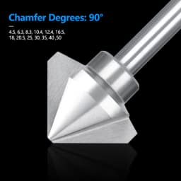 XCAN Countersink Drill Bit 4.5-50mm High Speed Steel 3 Flute 90 Degrees Chamfering Cutter Wood Metal Hole Drilling Tool