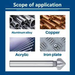 XCAN Countersink Drill Bit 4.5-50mm High Speed Steel 3 Flute 90 Degrees Chamfering Cutter Wood Metal Hole Drilling Tool