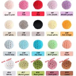 Kovict 100Pcs 16/20MM Wooden Crochet Beads Round DIY For Jewelry Making Necklace Bracelet Earrings Etc Handmade Accessories