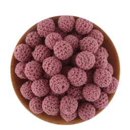 Kovict 100Pcs 16/20MM Wooden Crochet Beads Round DIY For Jewelry Making Necklace Bracelet Earrings Etc Handmade Accessories