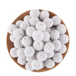 Kovict 100Pcs 16/20MM Wooden Crochet Beads Round DIY For Jewelry Making Necklace Bracelet Earrings Etc Handmade Accessories