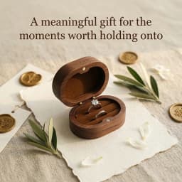 Rustic Wedding Ring Box Holder Wood Custom Wedding Valentine Engagement Anniversary Personalized Name Date for Wedding Ceremony