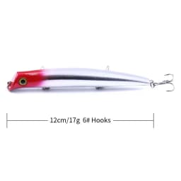 New Popper Fishing Lure 2021 Weigths 17g 12cm Topwater Wobbler Accessories Artificial Bait Goods Floating Wobblers Fish Tackle