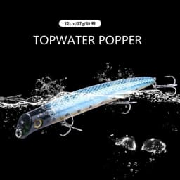 New Popper Fishing Lure 2021 Weigths 17g 12cm Topwater Wobbler Accessories Artificial Bait Goods Floating Wobblers Fish Tackle