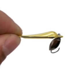 OUTKIT 1Pcs Spinner Spoon Metal Bait Micro Fishing Lure Small Sequins Copper Long Shot Baits For Bass Trout Perch Pike Rotating