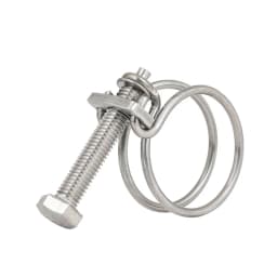 304 Stainless Steel Double Wire Throat Hoop Hose Clamp Adjust Clip Rubber Pipe Clamp Plumbing Fixture Holding Fastening