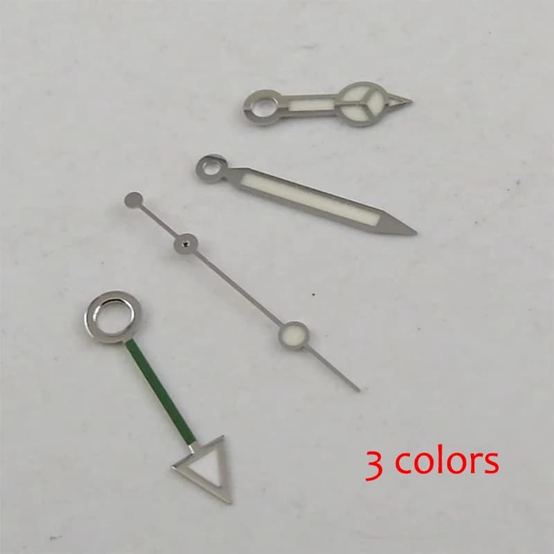 NEITON Blue/Green GMT Watch Hands Green Luminous Fit Miyota 8215 8205 821A Mingzhu 2813 3804 5833 Movement
