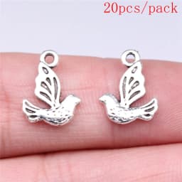 Bulk Charms For Jewelry Making Kit Pendant Diy Jewelry Accessories Hollow Dove Of Peace Charms