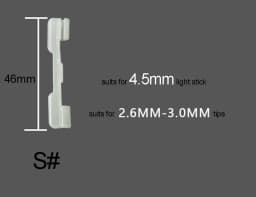 8pcs Luminous Lightstick Holder NEW Night Fishing Rod Tip Light Holder Clip Used on Fishing Rod for Chemical Light Stick J308