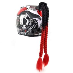 New Arrival Helmet Braid Motorcycle Motorbike Woman Helmet Braids 24" With Twist Sucker Dual Pigtail Ponytail Braids For Helmet