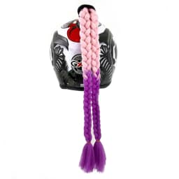 New Arrival Helmet Braid Motorcycle Motorbike Woman Helmet Braids 24" With Twist Sucker Dual Pigtail Ponytail Braids For Helmet