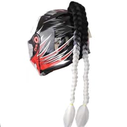 New Arrival Helmet Braid Motorcycle Motorbike Woman Helmet Braids 24" With Twist Sucker Dual Pigtail Ponytail Braids For Helmet