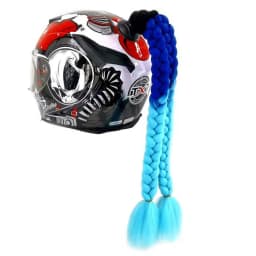 New Arrival Helmet Braid Motorcycle Motorbike Woman Helmet Braids 24" With Twist Sucker Dual Pigtail Ponytail Braids For Helmet