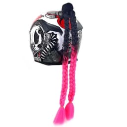 New Arrival Helmet Braid Motorcycle Motorbike Woman Helmet Braids 24" With Twist Sucker Dual Pigtail Ponytail Braids For Helmet