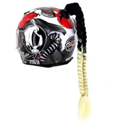 New Arrival Helmet Braid Motorcycle Motorbike Woman Helmet Braids 24" With Twist Sucker Dual Pigtail Ponytail Braids For Helmet