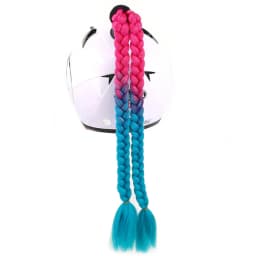 New Arrival Helmet Braid Motorcycle Motorbike Woman Helmet Braids 24" With Twist Sucker Dual Pigtail Ponytail Braids For Helmet
