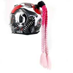 New Arrival Helmet Braid Motorcycle Motorbike Woman Helmet Braids 24" With Twist Sucker Dual Pigtail Ponytail Braids For Helmet