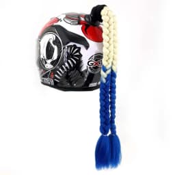 New Arrival Helmet Braid Motorcycle Motorbike Woman Helmet Braids 24" With Twist Sucker Dual Pigtail Ponytail Braids For Helmet