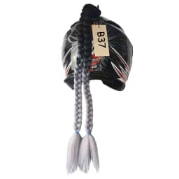 New Arrival Helmet Braid Motorcycle Motorbike Woman Helmet Braids 24" With Twist Sucker Dual Pigtail Ponytail Braids For Helmet