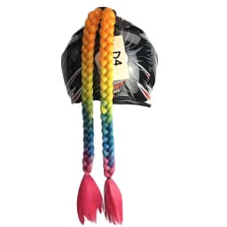 New Arrival Helmet Braid Motorcycle Motorbike Woman Helmet Braids 24" With Twist Sucker Dual Pigtail Ponytail Braids For Helmet